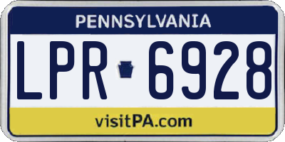 PA license plate LPR6928