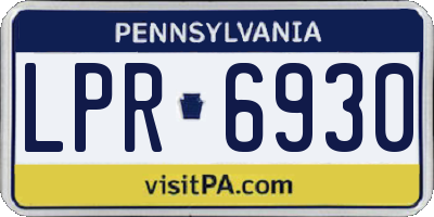 PA license plate LPR6930