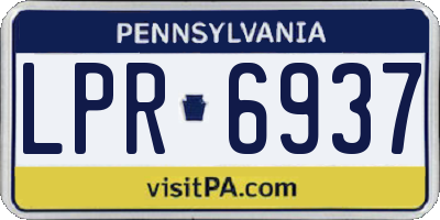 PA license plate LPR6937