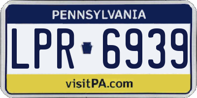 PA license plate LPR6939