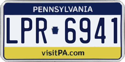 PA license plate LPR6941