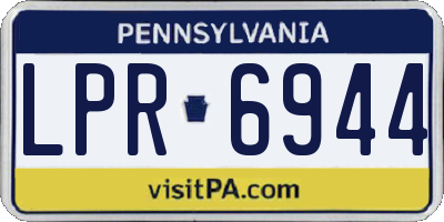 PA license plate LPR6944