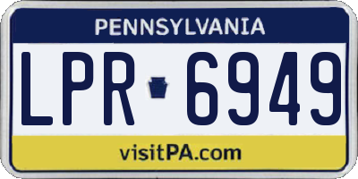 PA license plate LPR6949
