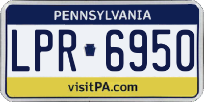 PA license plate LPR6950