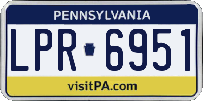 PA license plate LPR6951