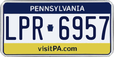 PA license plate LPR6957