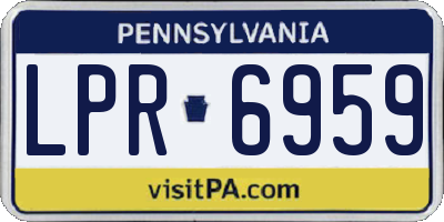 PA license plate LPR6959