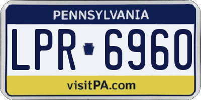 PA license plate LPR6960