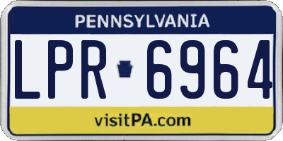 PA license plate LPR6964
