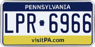 PA license plate LPR6966