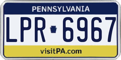 PA license plate LPR6967