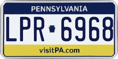 PA license plate LPR6968