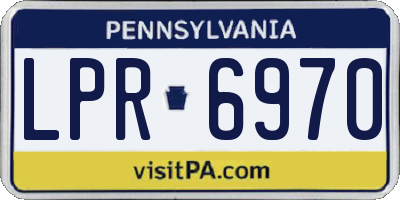 PA license plate LPR6970