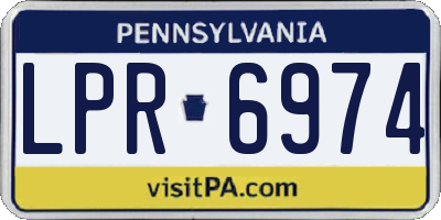 PA license plate LPR6974