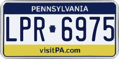 PA license plate LPR6975