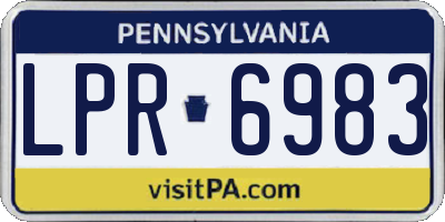 PA license plate LPR6983