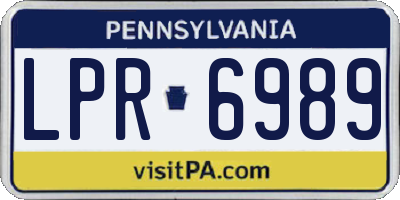 PA license plate LPR6989