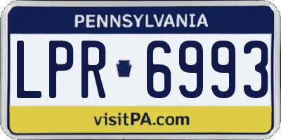 PA license plate LPR6993