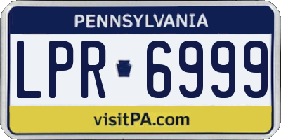 PA license plate LPR6999