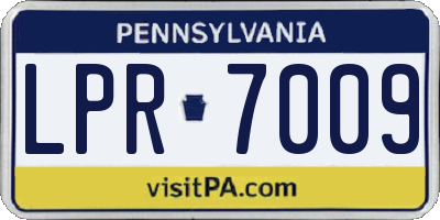 PA license plate LPR7009