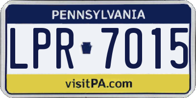 PA license plate LPR7015