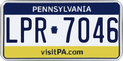 PA license plate LPR7046