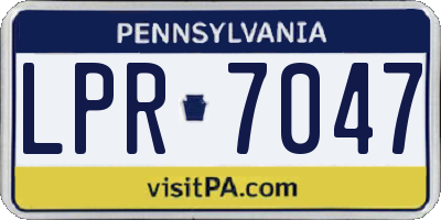PA license plate LPR7047