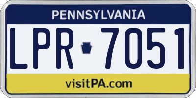 PA license plate LPR7051