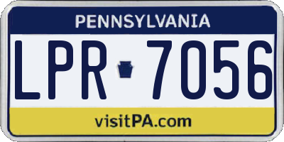PA license plate LPR7056