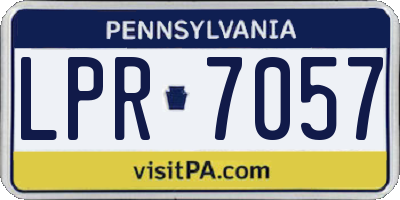 PA license plate LPR7057