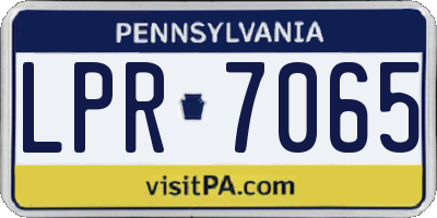 PA license plate LPR7065