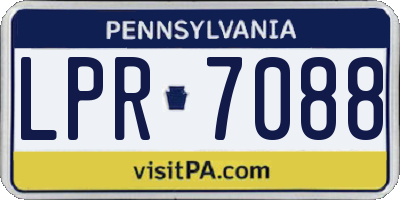 PA license plate LPR7088