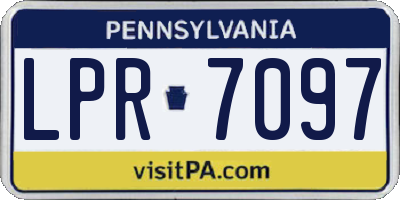 PA license plate LPR7097