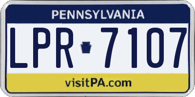 PA license plate LPR7107