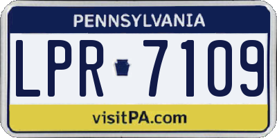 PA license plate LPR7109