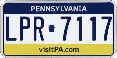 PA license plate LPR7117