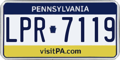 PA license plate LPR7119