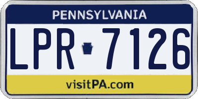 PA license plate LPR7126