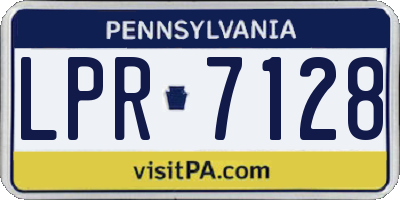 PA license plate LPR7128