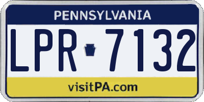 PA license plate LPR7132