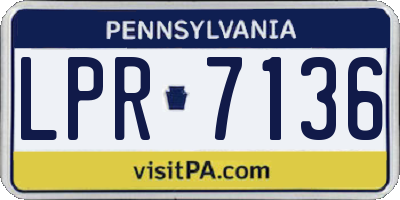 PA license plate LPR7136
