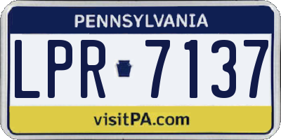 PA license plate LPR7137