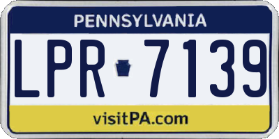 PA license plate LPR7139