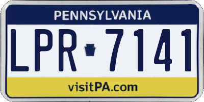 PA license plate LPR7141