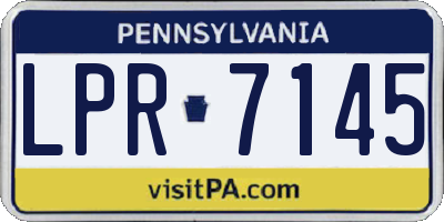 PA license plate LPR7145