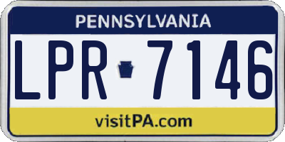 PA license plate LPR7146
