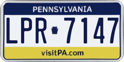 PA license plate LPR7147