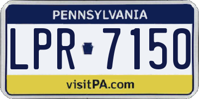 PA license plate LPR7150
