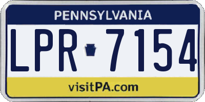 PA license plate LPR7154