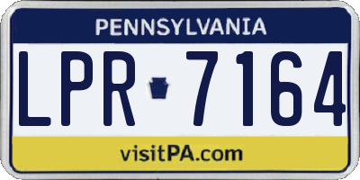 PA license plate LPR7164